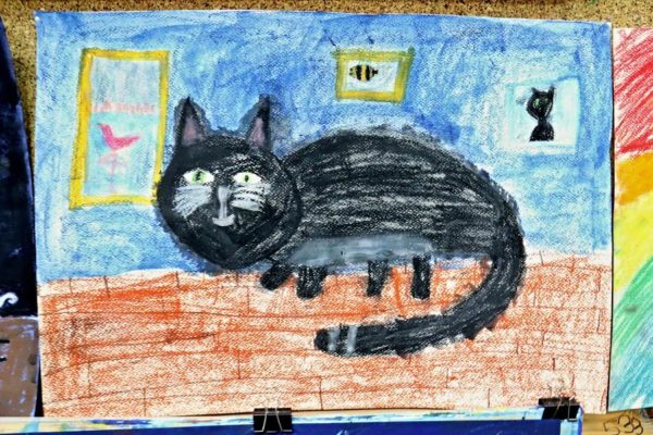 praca pastyczna - portret kota