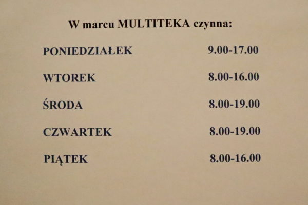 godziny pracy biblioteki