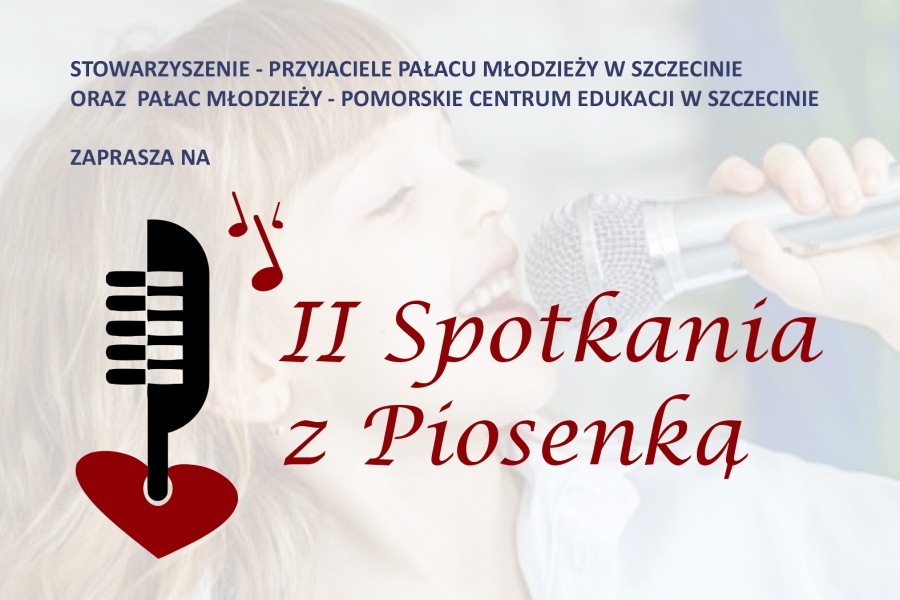 Banerek z napisem II spotkania z piosenka