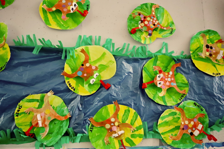 wiosenne prace plastyczne przedszkolaków