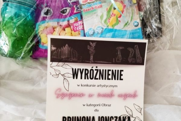 dyplom wyróżnienia za udział w konkursie