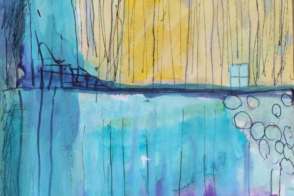 nagrodzona praca plastyczna prestawiawiąca Szczecin