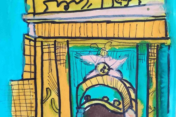 nagrodzona praca plastyczna prestawiawiąca Szczecin