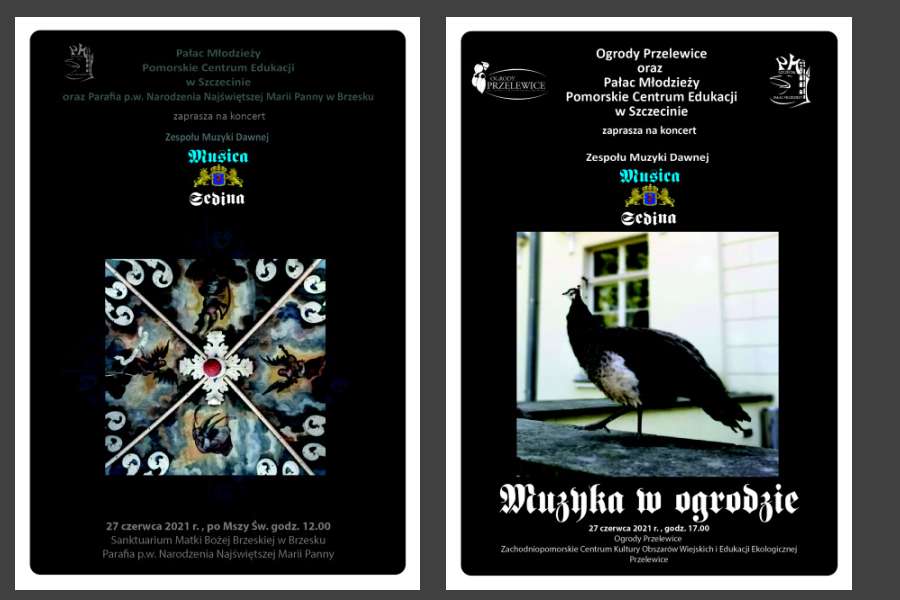 dwa plakaty zapraszające na koncerty