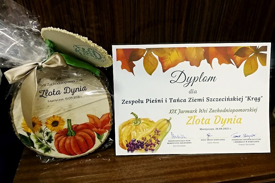 Dyplom dla zespołu Krąg z XIX Jarmarku Wsi Zachodniopomorskiej