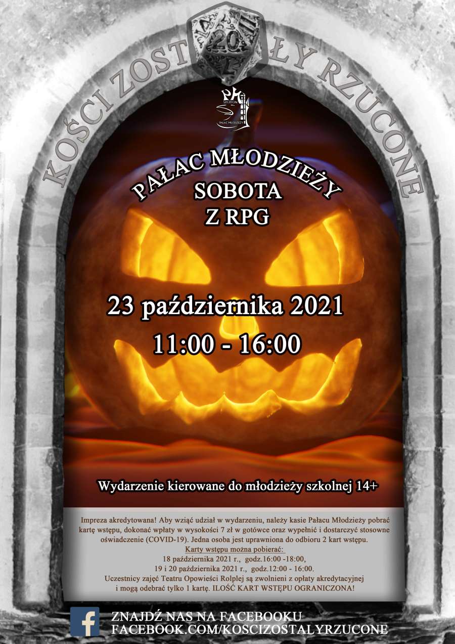 plakat zapraszający na sobotę z RPG