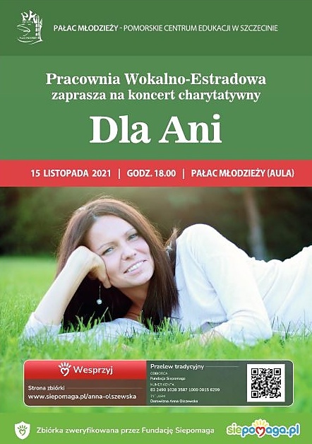 plakat reklamujący koncert dla Ani