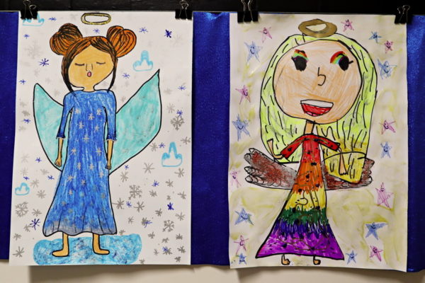 portrety aniołów = prace plastyczne uczestników