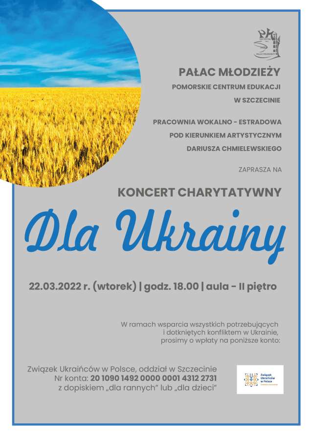 plakat koncert dla Ukrainy