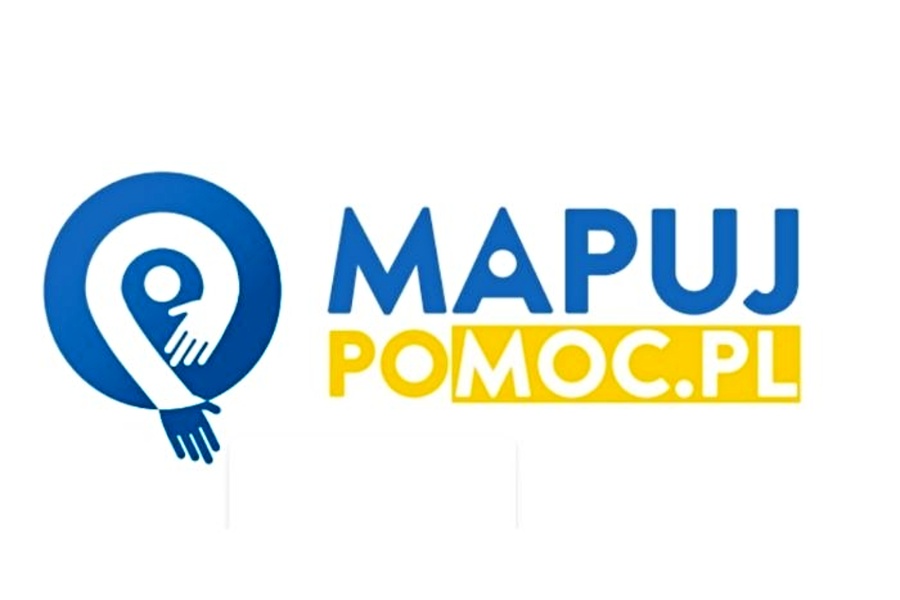 grafika z napisem Mapuj Pomoc