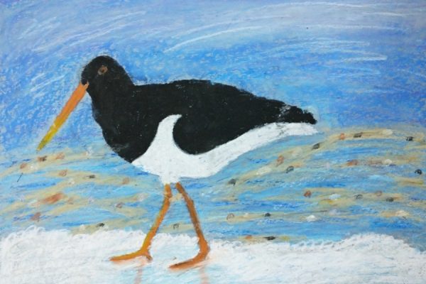 praca plastyczna przedstawiająca ostrygojada