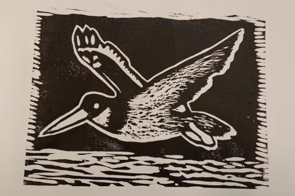 praca plastyczna przedstawiająca ostrygojada