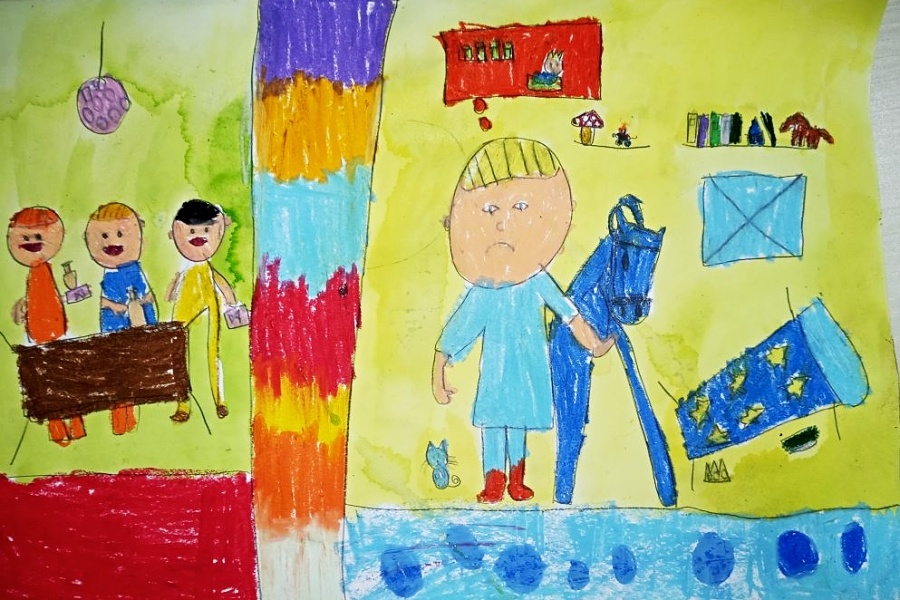 kolorowa praca plastyczna