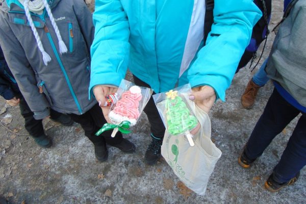 kolorowe świąteczne lizaki