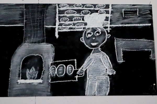 praca plastyczna przedstawiająca piekarza