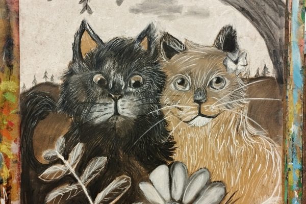 praca plastyczna zrobiona węglem