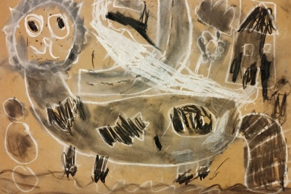 praca plastyczna zrobiona węglem