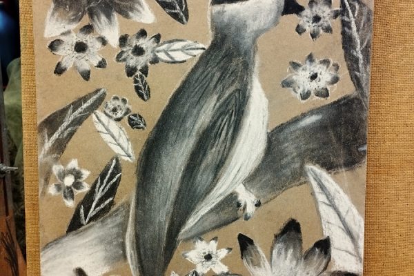 praca plastyczna zrobiona węglem