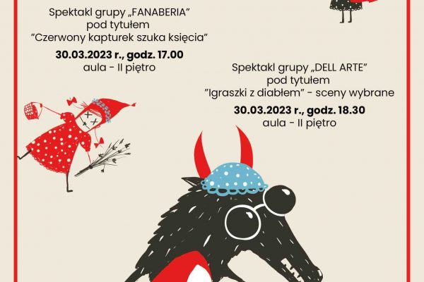 plakat zapraszajacy na dwa spektakle