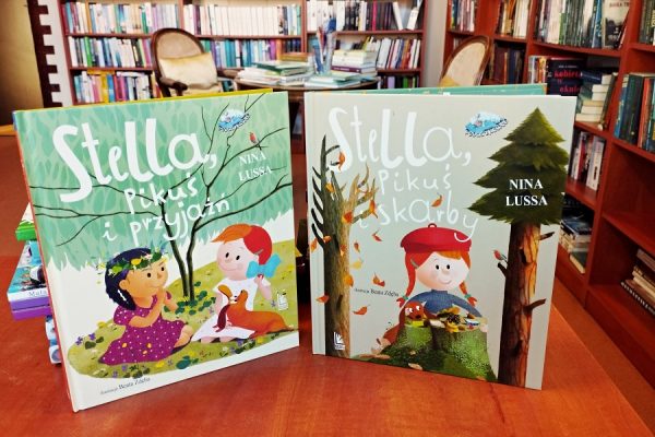 okładki zakupionych książek do biblioteki