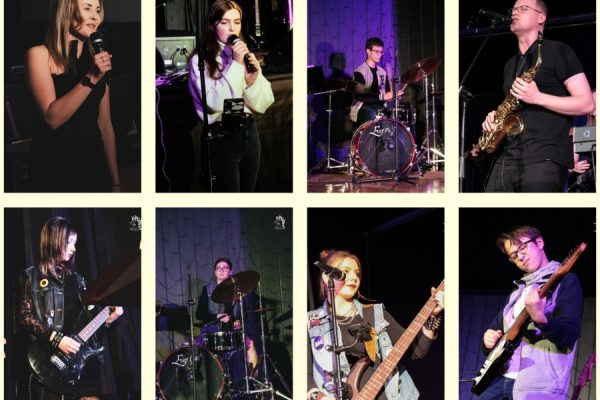 mozaika ośmiu zdjęć z koncertu