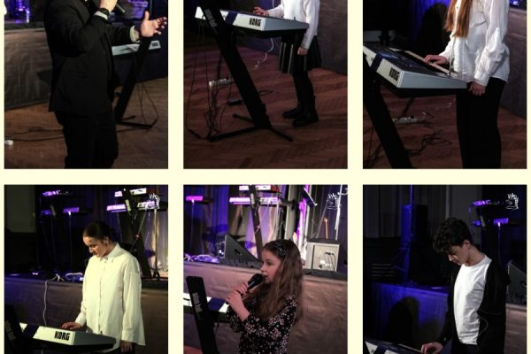 mozaika sześciiu zdjęć z koncertu