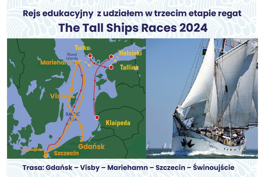 plakat graficzny zapowiadający rejs