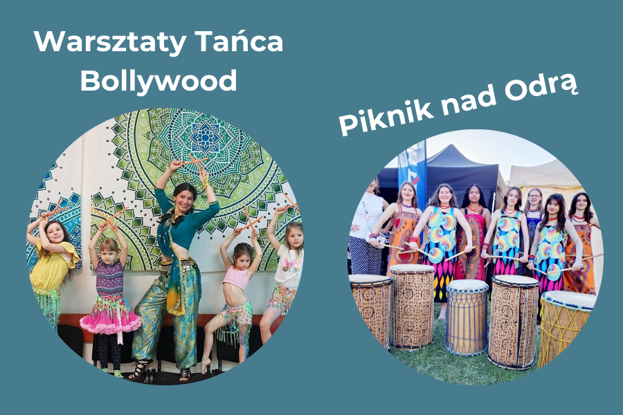 kolaż zdjęć z podpisami wydarzeń