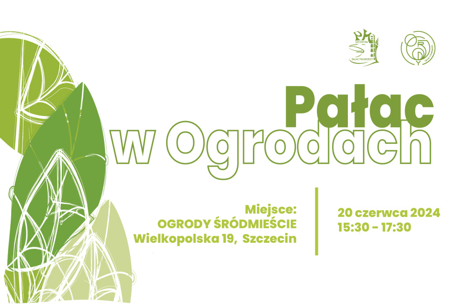 grafika z napisem Pałac w Ogrodach