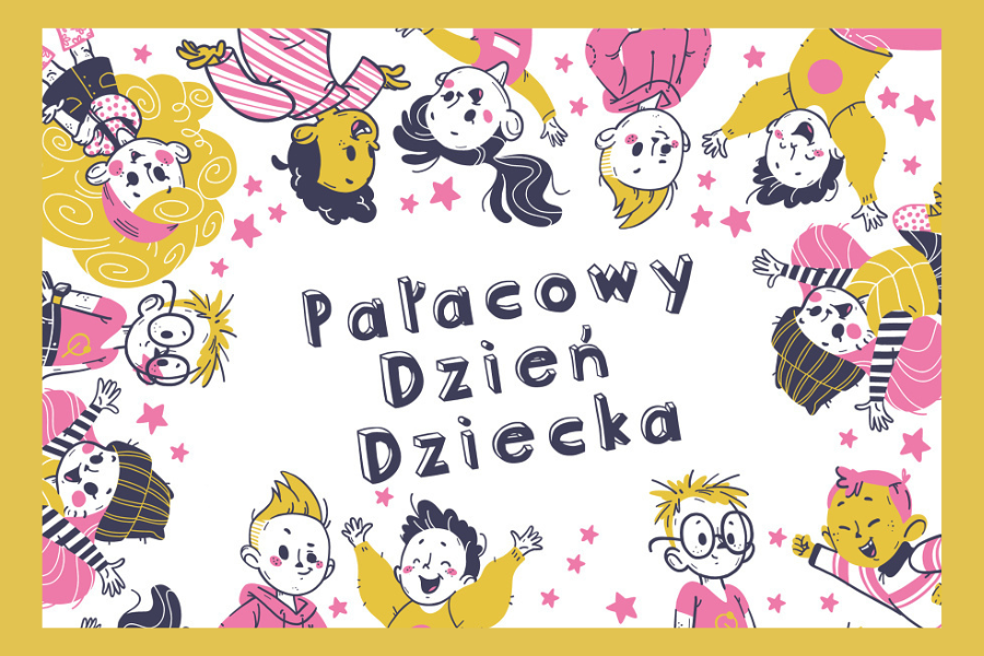 baner graficzny z tekstem pałacowy dzien dziecka