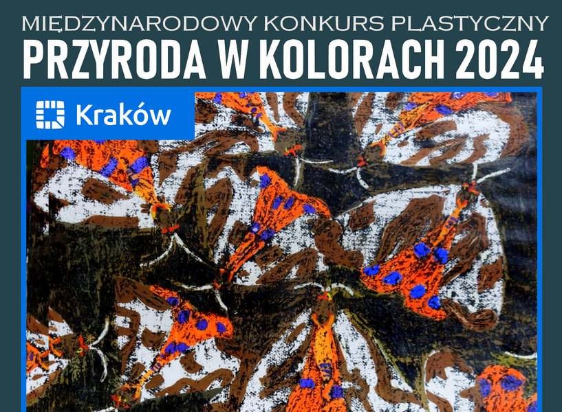 grafika z napisem przyroda w kolorach 2024