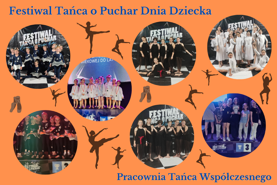 kolaż zdjęc z występów dziewcząt