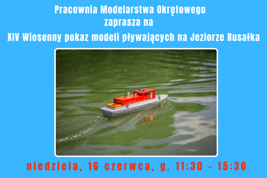 grafika ze zdjęciem modelu statku i informacją o pokazie