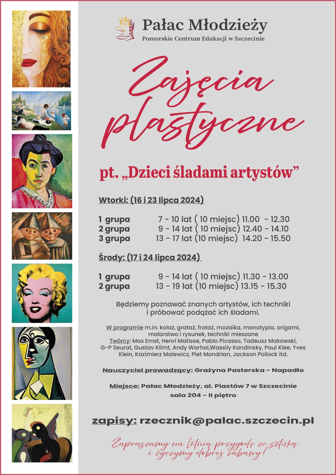 plakat informujący o warsztatach