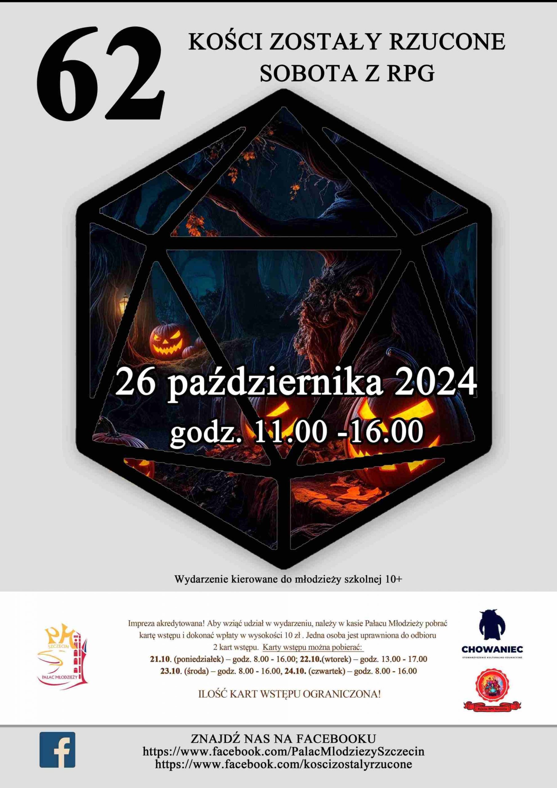plakat z informacjami o sobocie z rpg