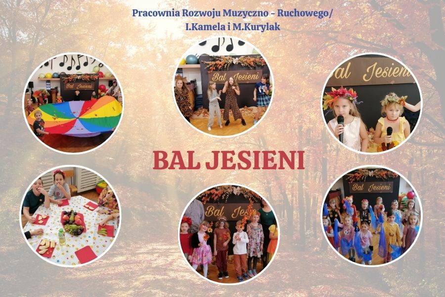 kolaż zdjęć z balu jesieni