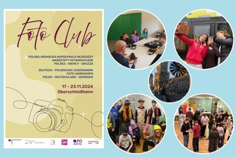 kolaż zdjęc z projektu i plakat