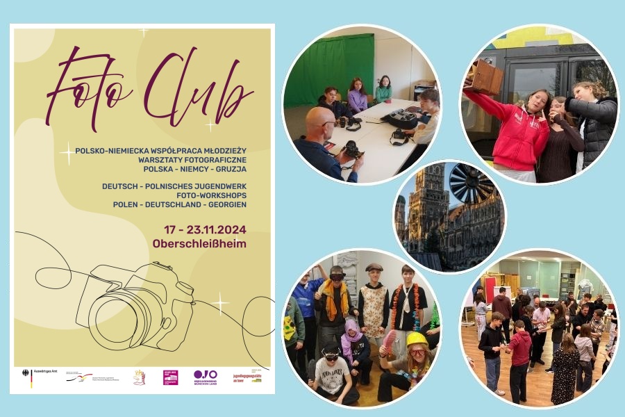 kolaż zdjęc z projektu i plakat