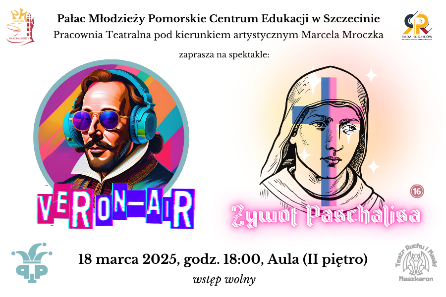 grafika zapraszająca na dwie premiery