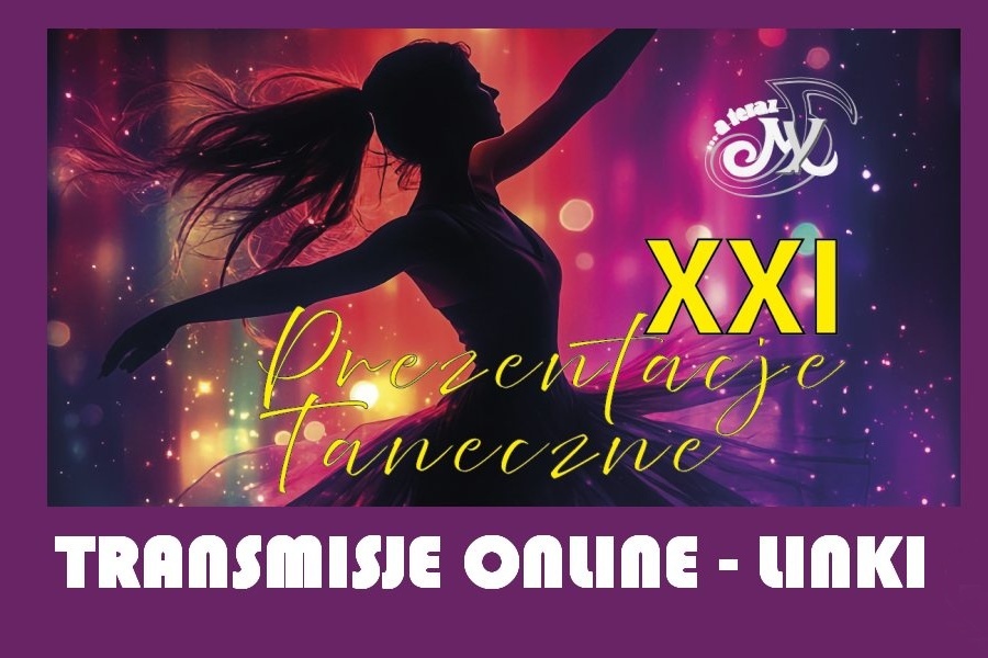 grafika z napisem transmisje online