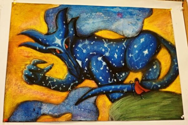 praca plastyczna ze smokiem