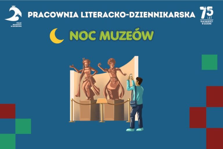 grafika z napisem noc muzeów